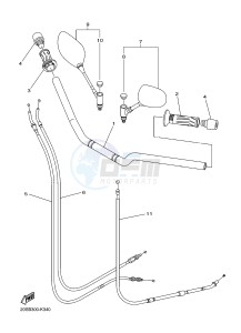 XJ6N 600 XJ6-N (NAKED) (20SJ) drawing STEERING HANDLE & CABLE