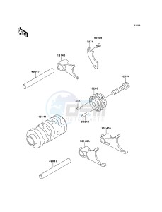 KX65 KX65AEF EU drawing Gear Change Drum/Shift Fork(s)