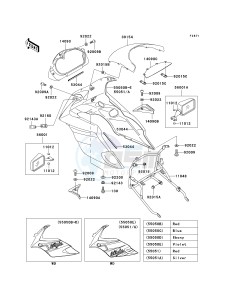 EX 500 D [NINJA 500R] (D6-D9) [NINJA 500R] drawing COWLING