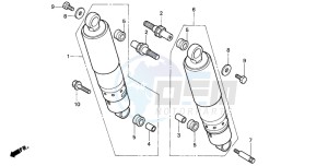 VT1100C2 drawing REAR CUSHION