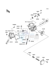 KVF650_4X4 KVF650FCF EU drawing Carburetor Parts