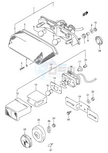 DR800S (E4) drawing REAR COMBINATION LAMP