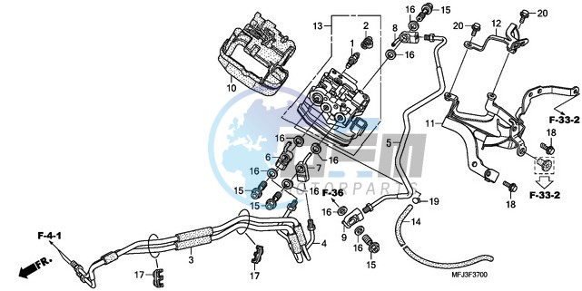 FRONT VALVE UNIT (CBR600RA)