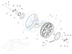 RS 125 RS 4T E4 ABS (EMEA) drawing Rear wheel