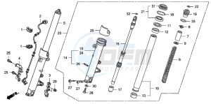 CB1300 CB1300SUPER FOUR drawing FRONT FORK