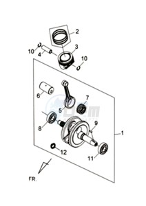 WOLF 125 SBN drawing CRANKCASE L / R / STARTER