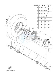 YFM700FWAD YFM7FGPHD GRIZZLY 700 EPS HUNTER (1HPS) drawing FRONT WHEEL 2