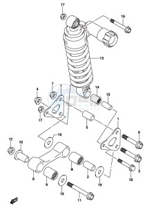 DL1000A drawing REAR CUSHION LEVER