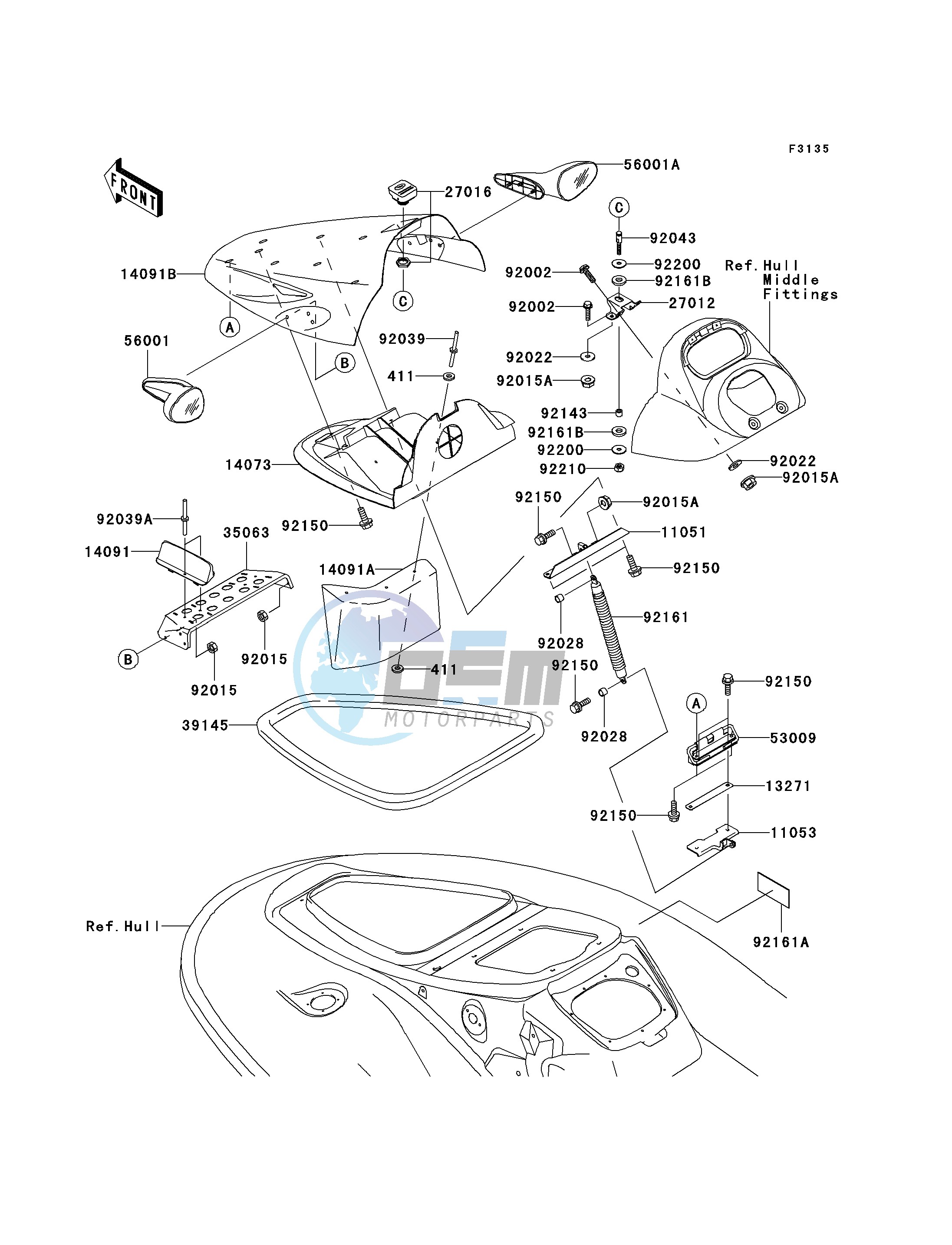 HULL FRONT FITTINGS