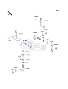 KAF 950 B [MULE 3010 DIESEL 4X4] (B1) [MULE 3010 DIESEL 4X4] drawing GEAR CHANGE MECHANISM