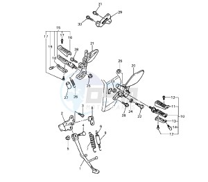 YZF SP 750 drawing STAND AND FOOTREST