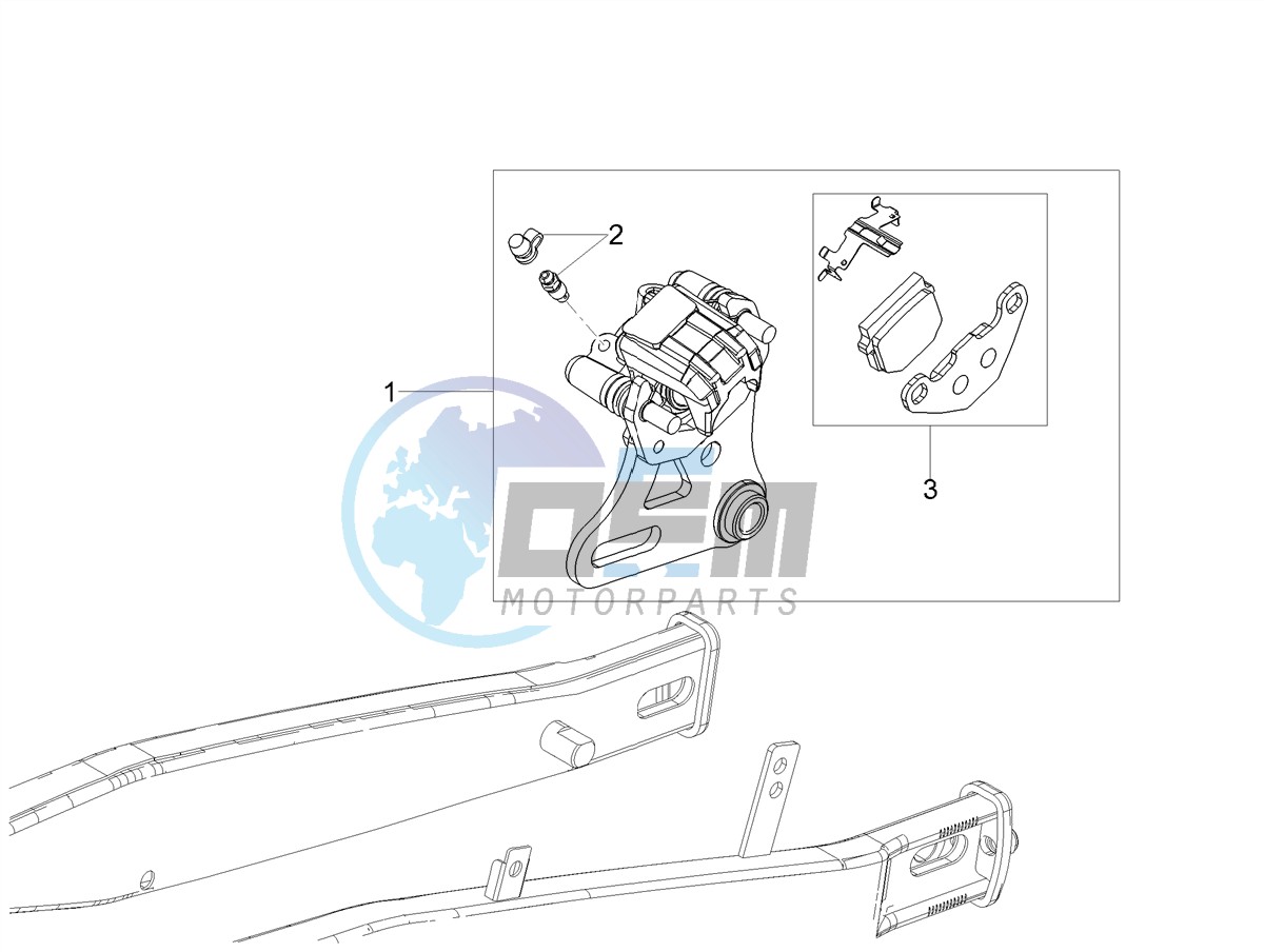 Rear brake caliper