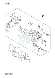 DL650 (E2) V-Strom drawing REAR CALIPER (DL650AK7 AK8 AK9 AL0 AUEL0)