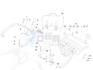 SUPER GTS 125 4T 3V IE NOABS E2-E3 (APAC) drawing Rear luggage rack