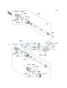 KAF 620 E [MULE 3010 4X4] (E6F-E8F) E7F drawing DRIVE SHAFT-PROPELLER