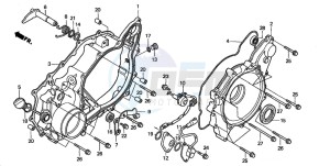 TRX450ES drawing REAR CRANKCASE COVER