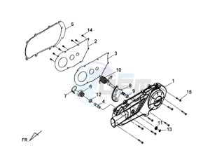 CELLO ALLO 125 drawing CRANKCASE COVER LEFT