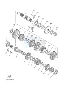 YZ125 (1SRT) drawing TRANSMISSION