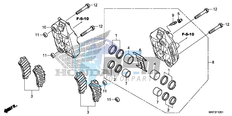 FRONT BRAKE CALIPER (CBR1000S1/ S2)