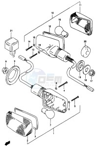 GSF1200A (E18) drawing TURNSIGNAL LAMP