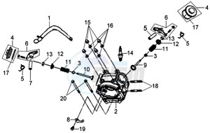 X'PRO 50 (45 KM/H) (AE05W4-FR) (L4-M1) (M1 - 2021) drawing CYLINDER HEAD COMPLETE