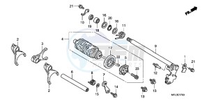 CBR1000RRB drawing GEARSHIFT DRUM