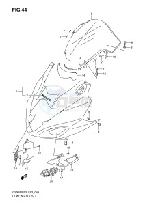 GSX650F (E2) Katana drawing COWLING BODY (MODEL K8 K9)