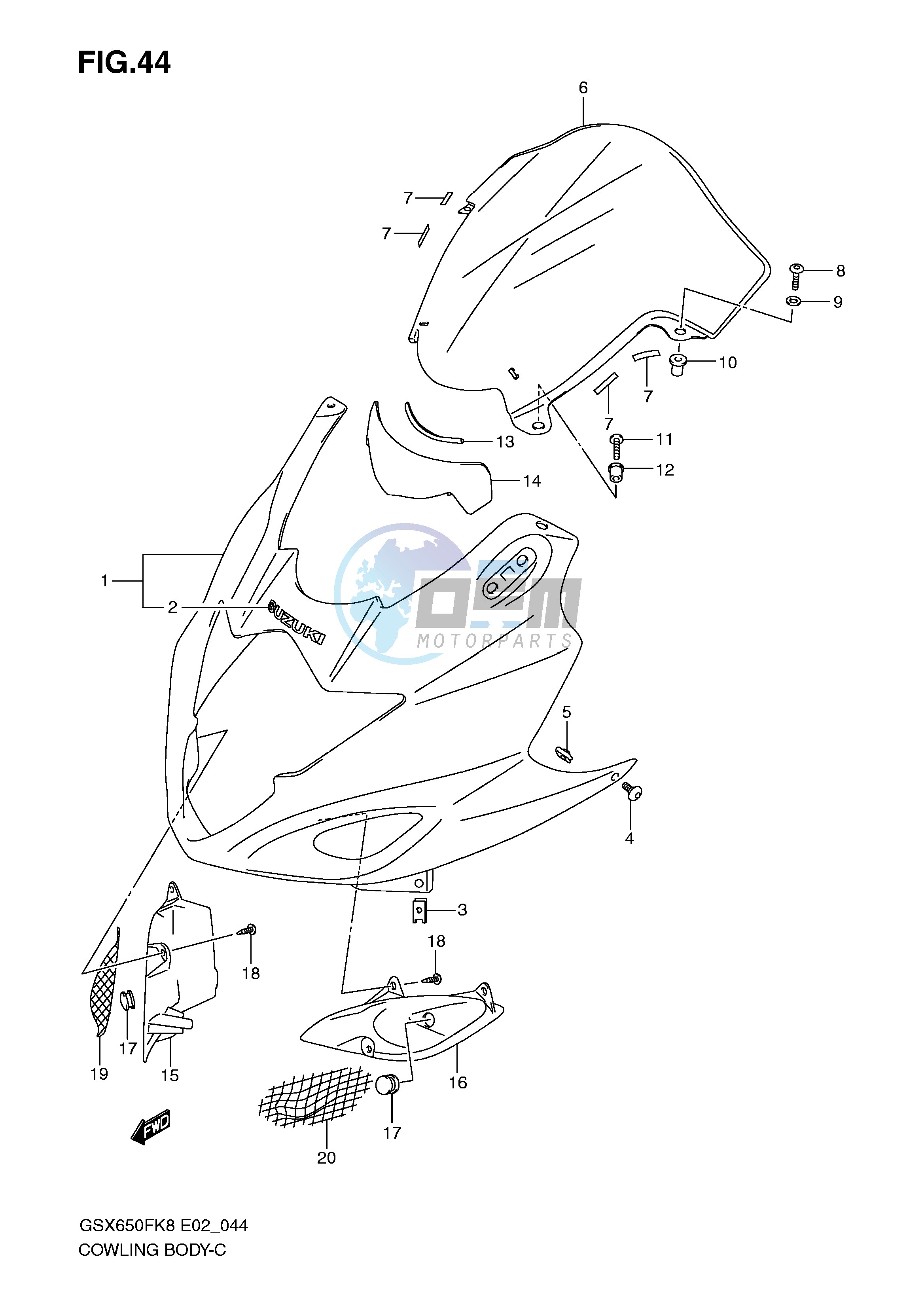 COWLING BODY (MODEL K8 K9)