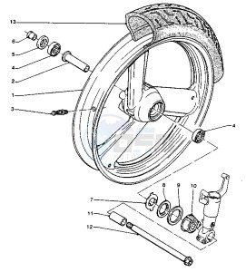 TZR RR 125 drawing FRONT WHEEL