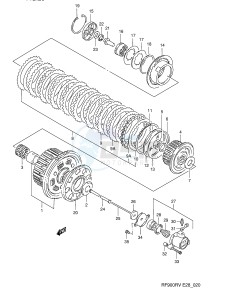 RF900R (E28) drawing CLUTCH (MODEL R)