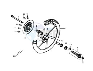 SYMPLY 50 drawing FRONT WHEEL