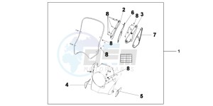 XL700VAB TRANSALP E drawing WINDSCREEN