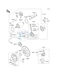 KLF 220 A [BAYOU 220] (A10-A14) [BAYOU 220] drawing STARTER MOTOR