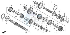 CB1300A9 France - (F / ABS CMF MME TWO) drawing TRANSMISSION