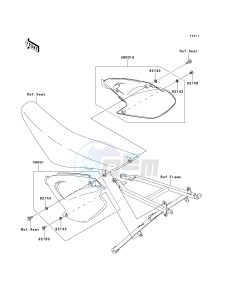 KX 125 M (M1) drawing SIDE COVERS