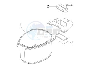 LX 50 4T 2V 25 Kmh Touring NL drawing Helmet housing - Undersaddle