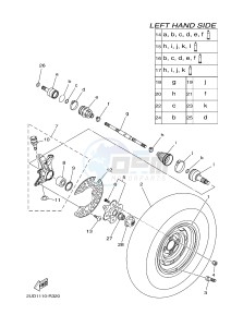 YFM700FWAD GRIZZLY EPS CAMO (2UDA) drawing FRONT WHEEL