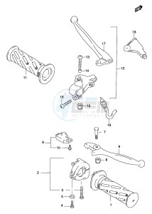 AY50 (P19) katana drawing HANDLE GRIP (MODEL AY50)