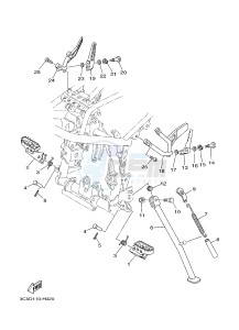 XT250 XT250F SEROW (1YBE) drawing STAND & FOOTREST