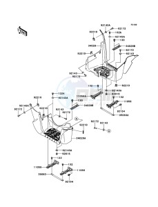 KVF650_4X4 KVF650FDF EU GB drawing Footrests