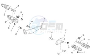 V7 Special 750 USA-CND drawing Front footrests