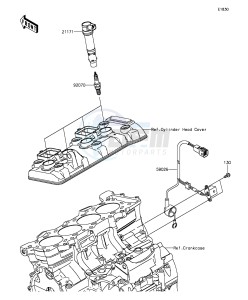 NINJA ZX-6R ABS ZX636FGF FR GB XX (EU ME A(FRICA) drawing Ignition System