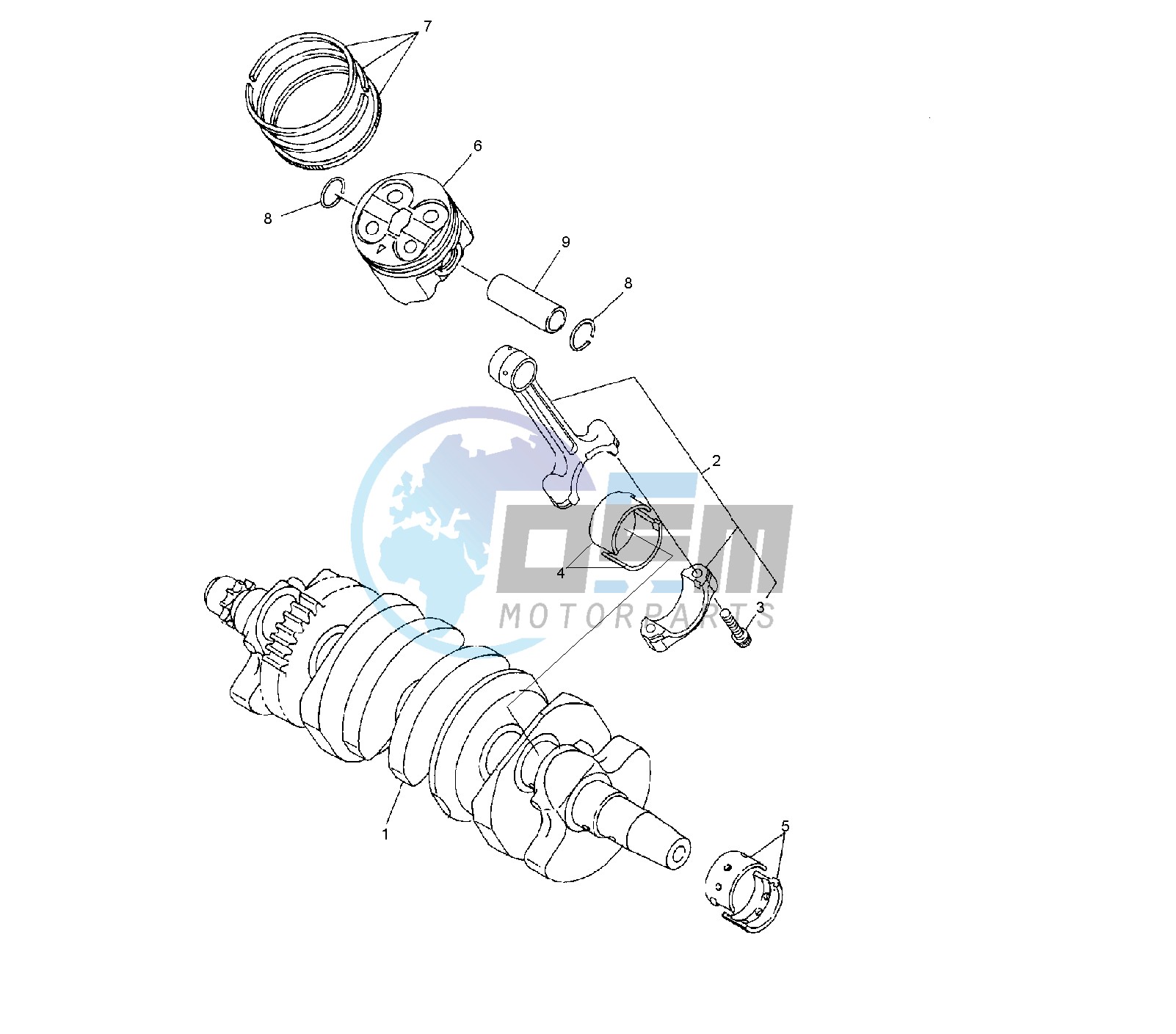 CRANKSHAFT AND PISTON