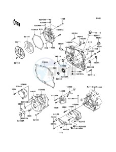 KLX250 KLX250SCF XX (EU ME A(FRICA) drawing Engine Cover(s)