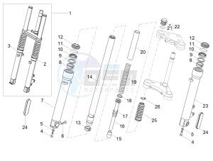 V7 III Stone 750 E4 (APAC) drawing Front fork Kaifa