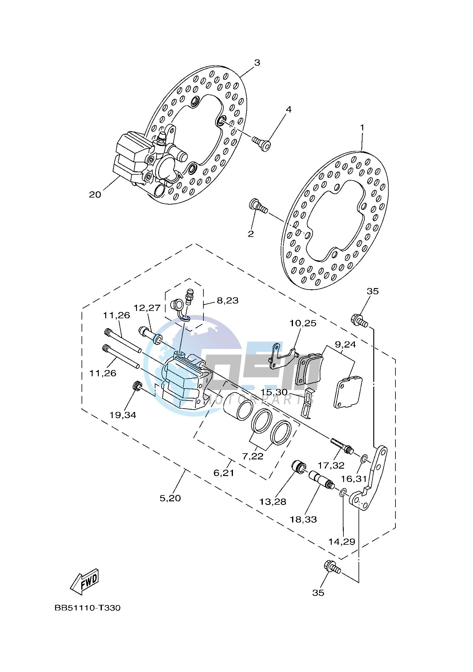 FRONT BRAKE CALIPER