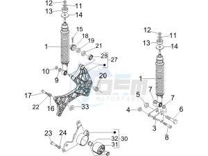 GTV 250 ie drawing Rear suspension - Shock absorber - s