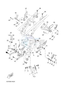 YZF-R125 YZF-R125A R125 (BR62 BR62 BR62 BR62) drawing STAND & FOOTREST