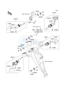 ZR 750 L [Z750 AU] (L7F-L8F) L8F drawing TURN SIGNALS