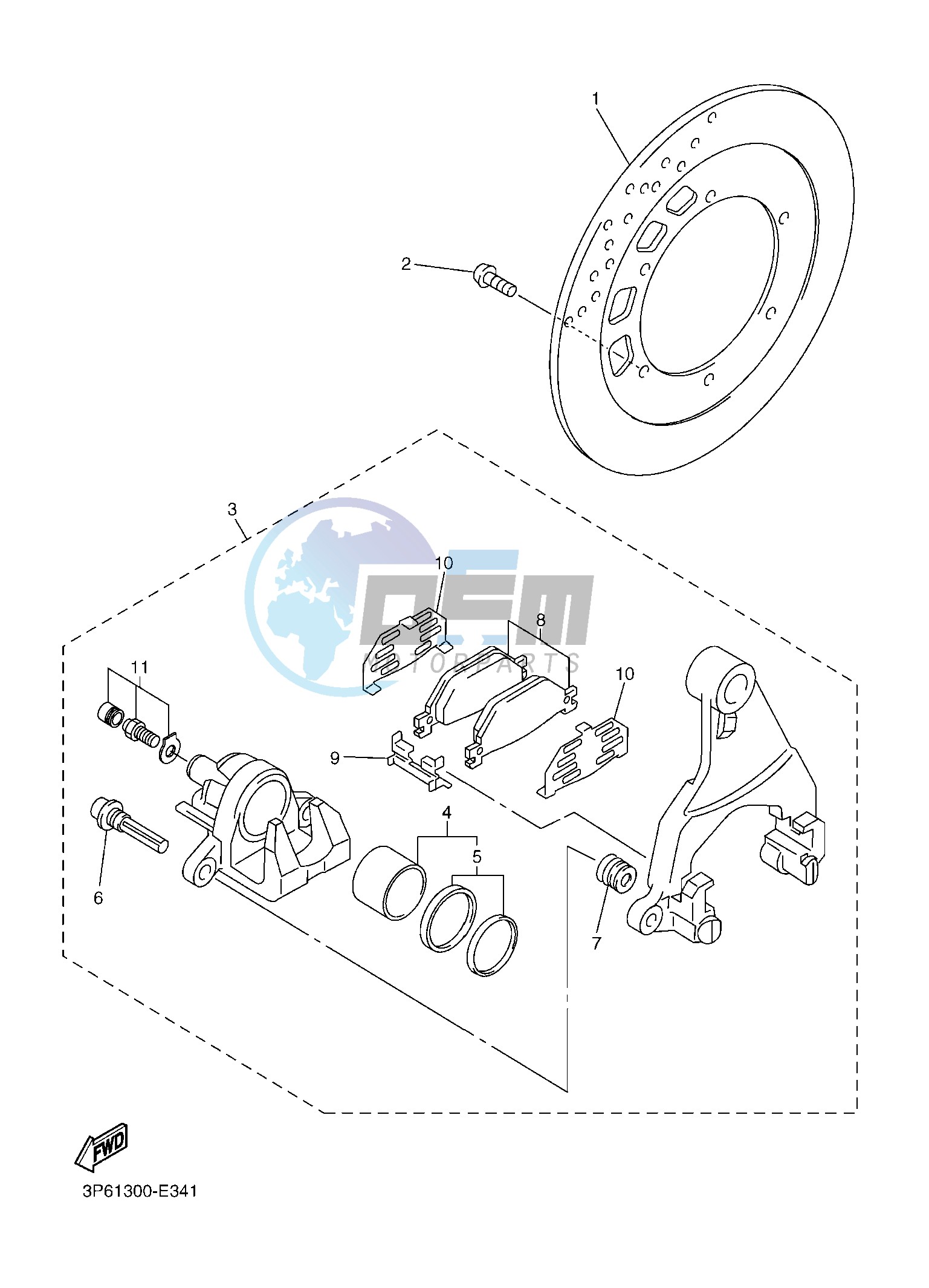 REAR BRAKE CALIPER